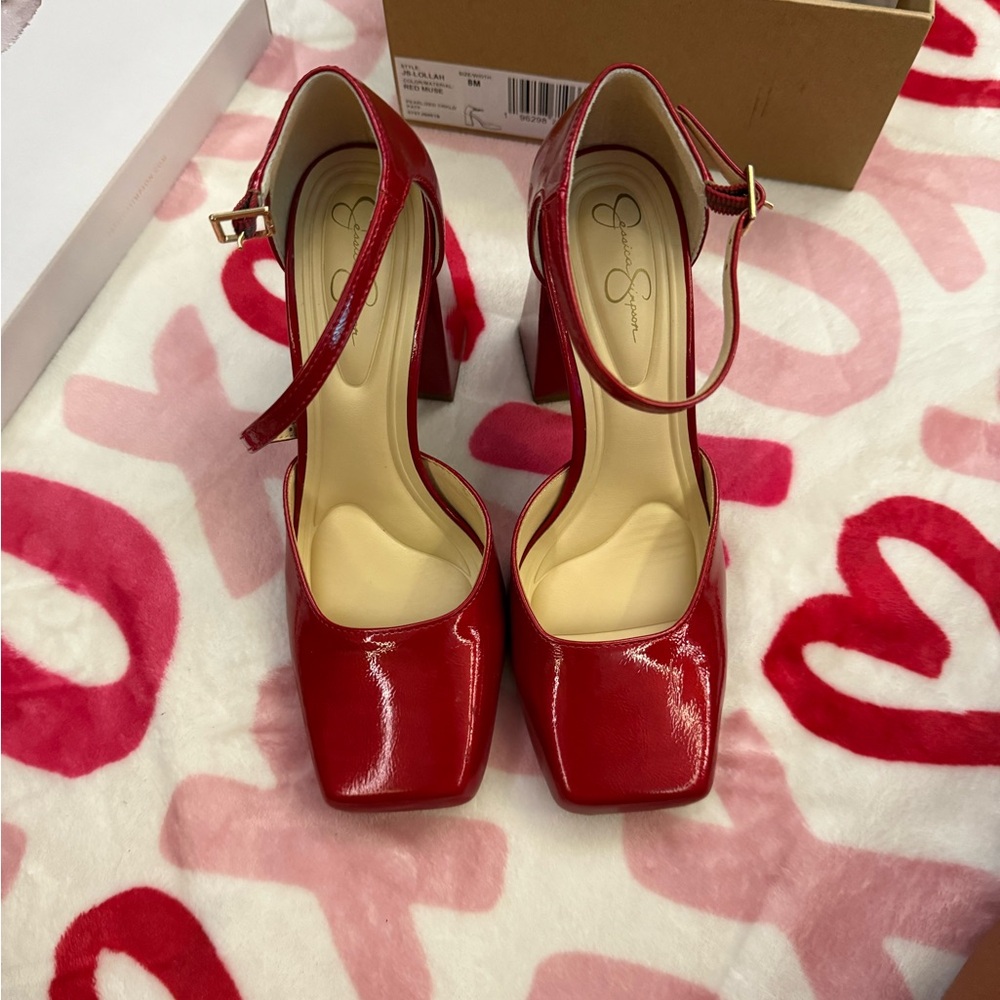 Jessica Simpson Red Patent Heels
